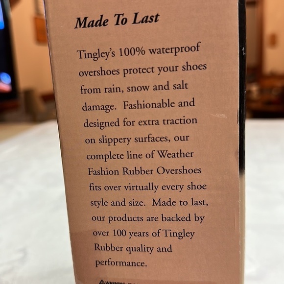 Tingley Men's Storm Stretch Overshoe Black Size L 9.5-11 NWT - Picture 12 of 12